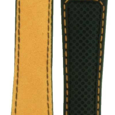 TAG Heuer Carrera FC6286 CAR2080 Black with orange stitching and holes Calfskin Strap 22mm - Genuine OEM