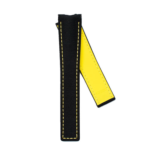 TAG Heuer Aquaracer Premium FC6361 CAY211A Black with yellow stitching Nylon Strap 21.5mm - Genuine OEM