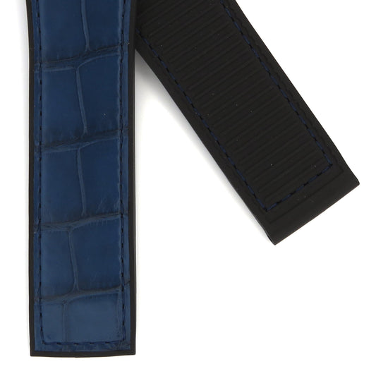 TAG Heuer Carrera FC6460 CBG2A11 Black rubber and blue alligator leather Strap 22.5mm - Genuine OEM