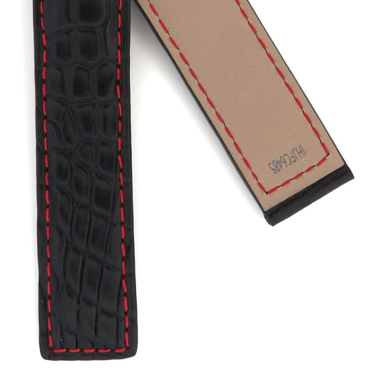 TAG Heuer Carrera FC6485 WAR201P Blue Alligator with red stitching Strap 20mm - Genuine OEM