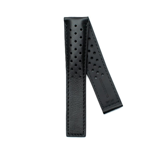 TAG Heuer CBL2114 Monaco FC6486 Black with holes Calfskin Strap 22mm - Genuine OEM