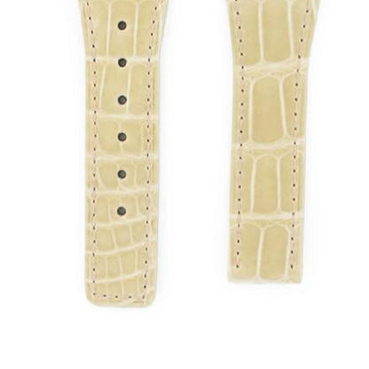 OMEGA Constellation 164.57.521 Alligator Beige Strap SHORT 28mm Ref 98000076S, 7612882510053 – Genuine OEM