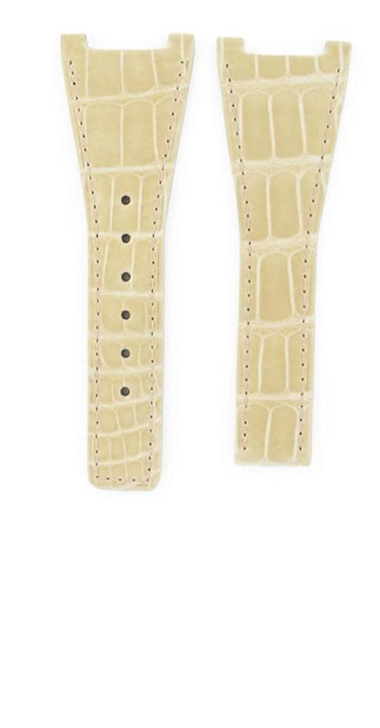 OMEGA Constellation 164.57.521 Alligator Beige Strap SHORT 28mm Ref 98000076S, 7612882510053 – Genuine OEM