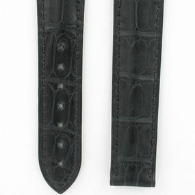 OMEGA Seamaster/Speedmaster 260.23.031 Alligator Padded Hand-Sewn Black Strap LONG 21mm Ref 98000093L, 7612882517540 – Genuine OEM