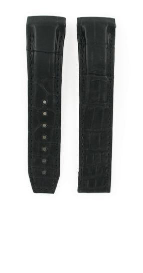 OMEGA DeVille 423.13.37.50.01.001 Alligator Padded Black Strap LONG 21mm Ref 98000223L,7612882756284 – Genuine OEM