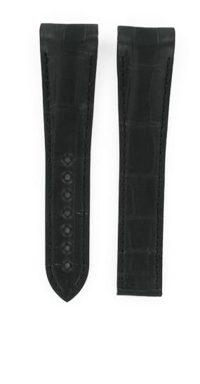 OMEGA Seamaster 222.18.46.50.01.001 Alligator Leather Strap LONG Black 22mm Matt Ref 98000271L, 7612882811549 – Genuine OEM