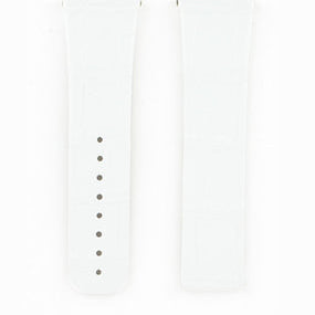 OMEGA Constellation 123.13.35.20.55.001 Alligator White Leather Strap SHORT 24mm Deployment Ref 98000334S, 7612882893316 – Genuine OEM