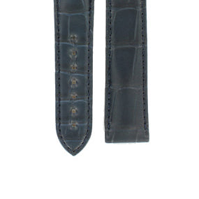 OMEGA Seamaster 231.13.432.20.30.001 Alligator FU Skin Blue Domed Strap 21mm Ref 98000412, 7612882969974 – Genuine OEM