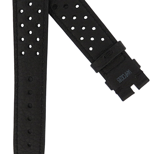 TAG Heuer Vintage Carrera FC8285 Black with Small Holes Calfskin Strap 18mm - Genuine OEM