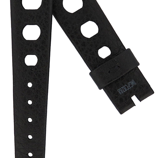 TAG Heuer Vintage Carrera FC8288 Black with Large Holes Calfskin Strap 18mm - Genuine OEM