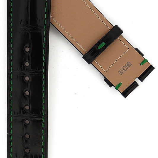 TAG Heuer Carrera FC8310 CBN2043 Black with Green Stitching Alligator Strap 22mm - Genuine OEM