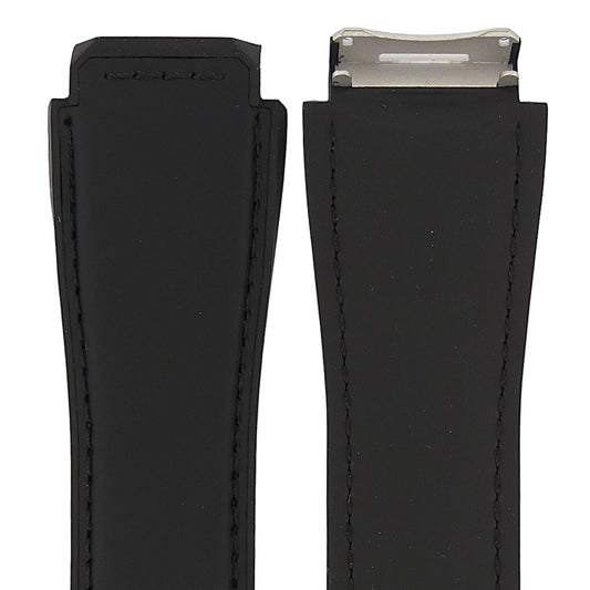 TAG Heuer Connected FT6138 SBF8A8025 Black Rubber Black Calfskin Strap 22mm - Genuine OEM