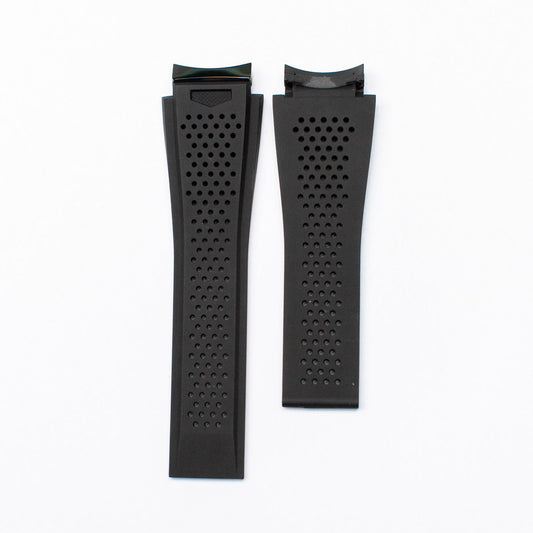 TAG Heuer Carrera FT6143 CBG2010 Black Rubber Strap 21.5mm - Genuine OEM