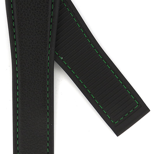 TAG Heuer Carrera FT6174 CAR5A99 Black Rubber and Calfskin Strap 22mm - Genuine OEM