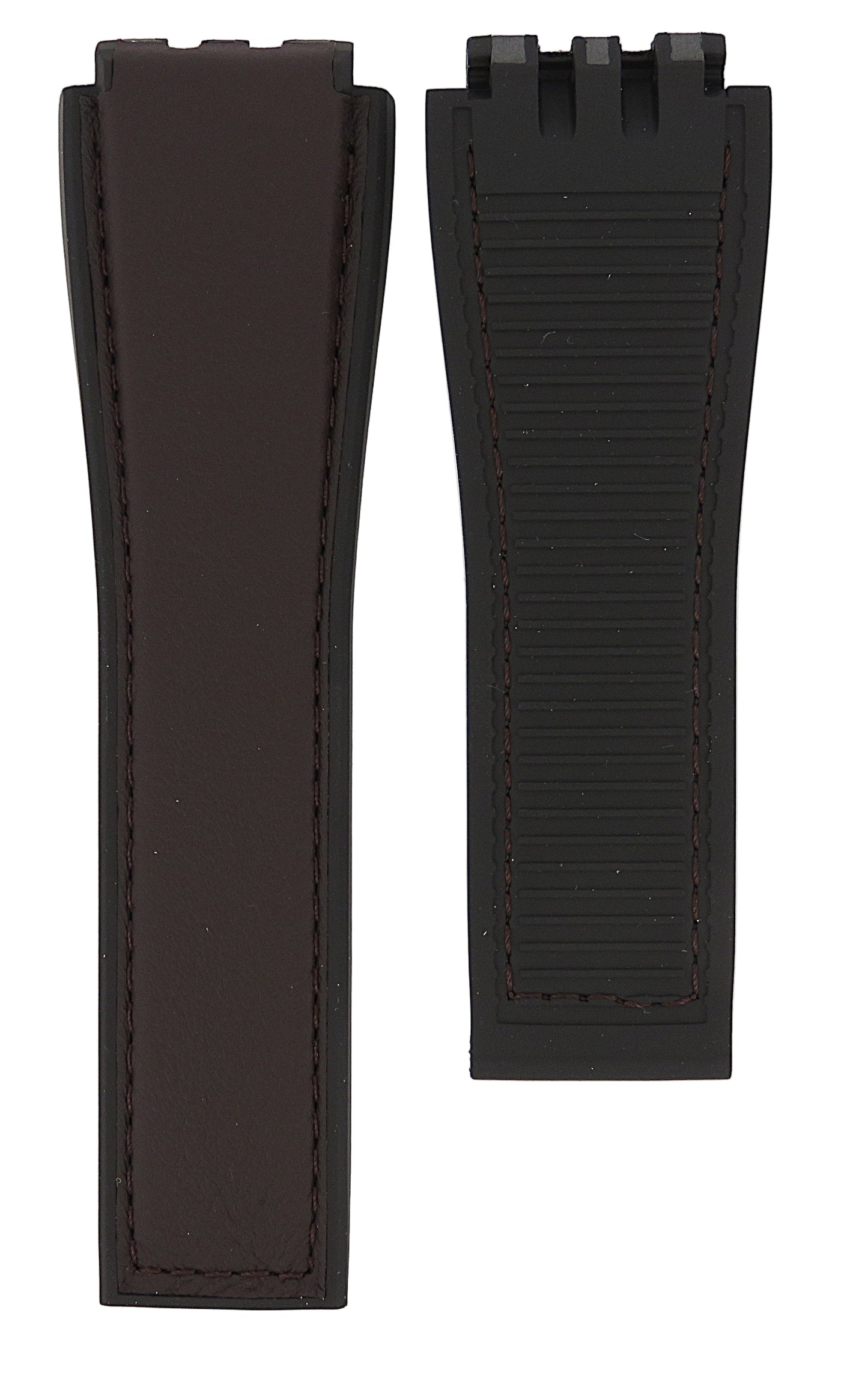 TAG Heuer Carrera FT6181 CAR5A8E Black Rubber and Chestnut Calfskin Strap 22mm - Genuine OEM