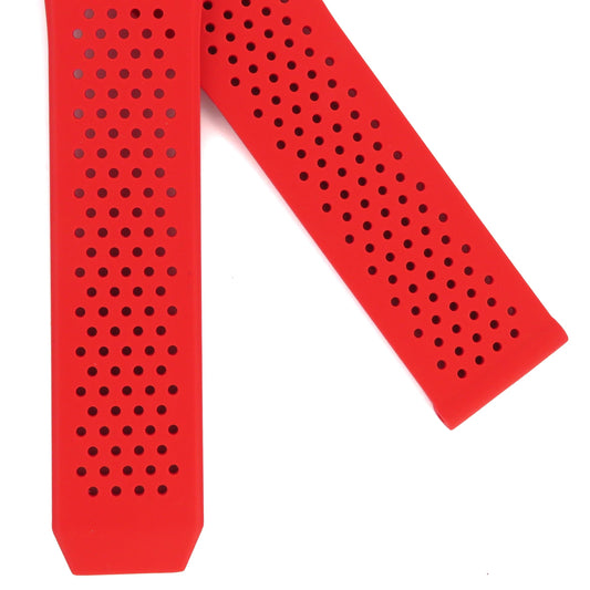TAG Heuer Connected FT6183 SBG8A10 Red Rubber Strap 22mm - Genuine OEM