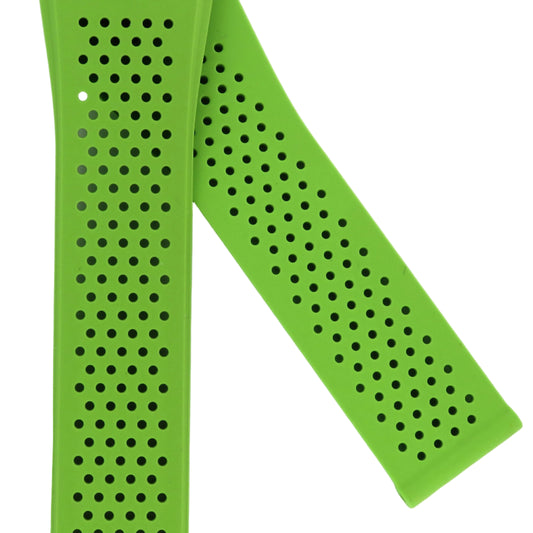 TAG Heuer Connected FT6189 SBG8A10 Lime Green Rubber Strap 22mm - Genuine OEM