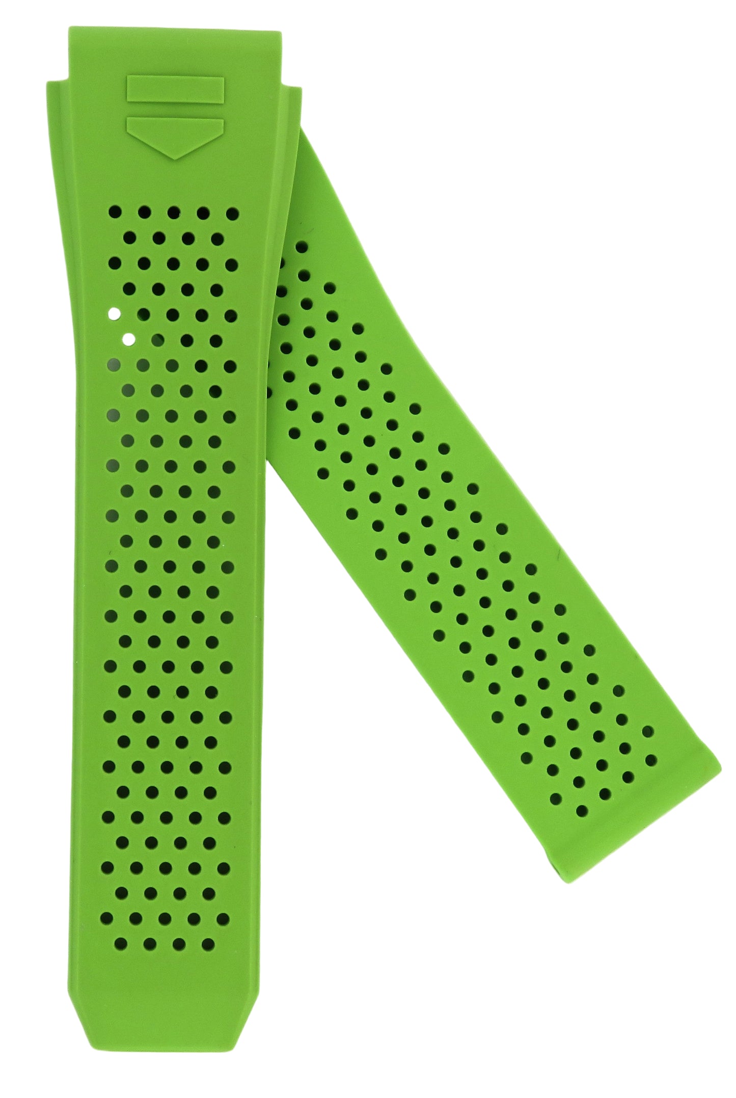 TAG Heuer Connected FT6189 SBG8A10 Lime Green Rubber Strap 22mm - Genuine OEM