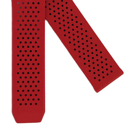TAG Heuer Connected FT6207 SBG8A13 Red Rubber Strap 22mm - Genuine OEM