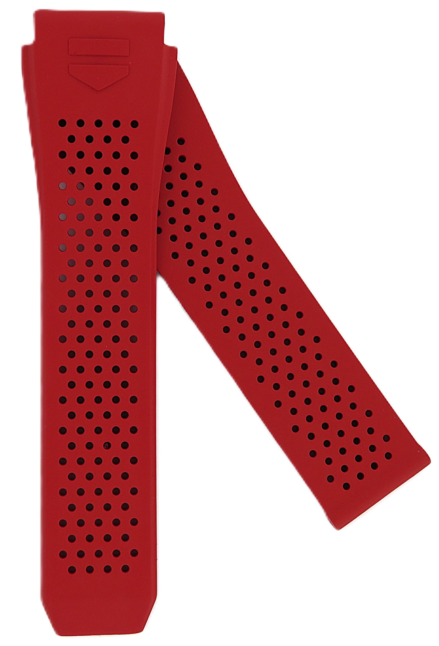 TAG Heuer Connected FT6207 SBG8A13 Red Rubber Strap 22mm - Genuine OEM