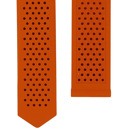 TAG Heuer Connected FT6217 SBR8A10 Orange Rubber Strap 22mm - Genuine OEM