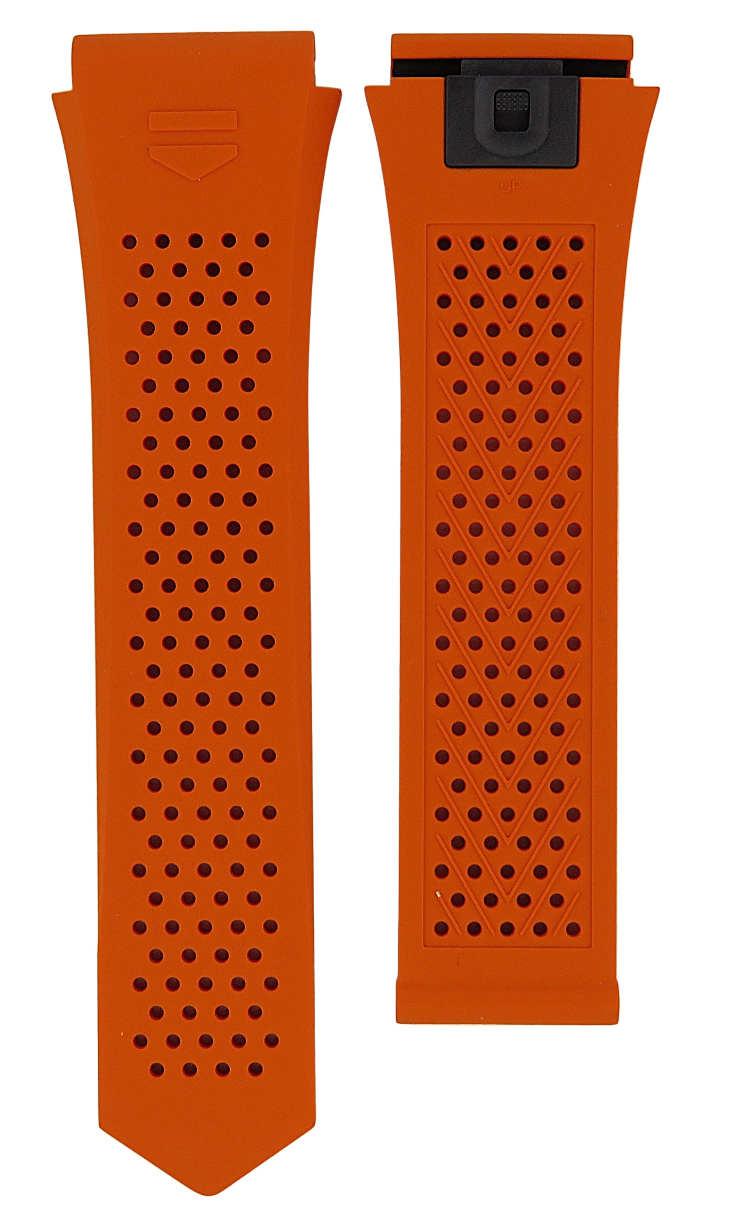 TAG Heuer Connected FT6217 SBR8A10 Orange Rubber Strap 22mm - Genuine OEM