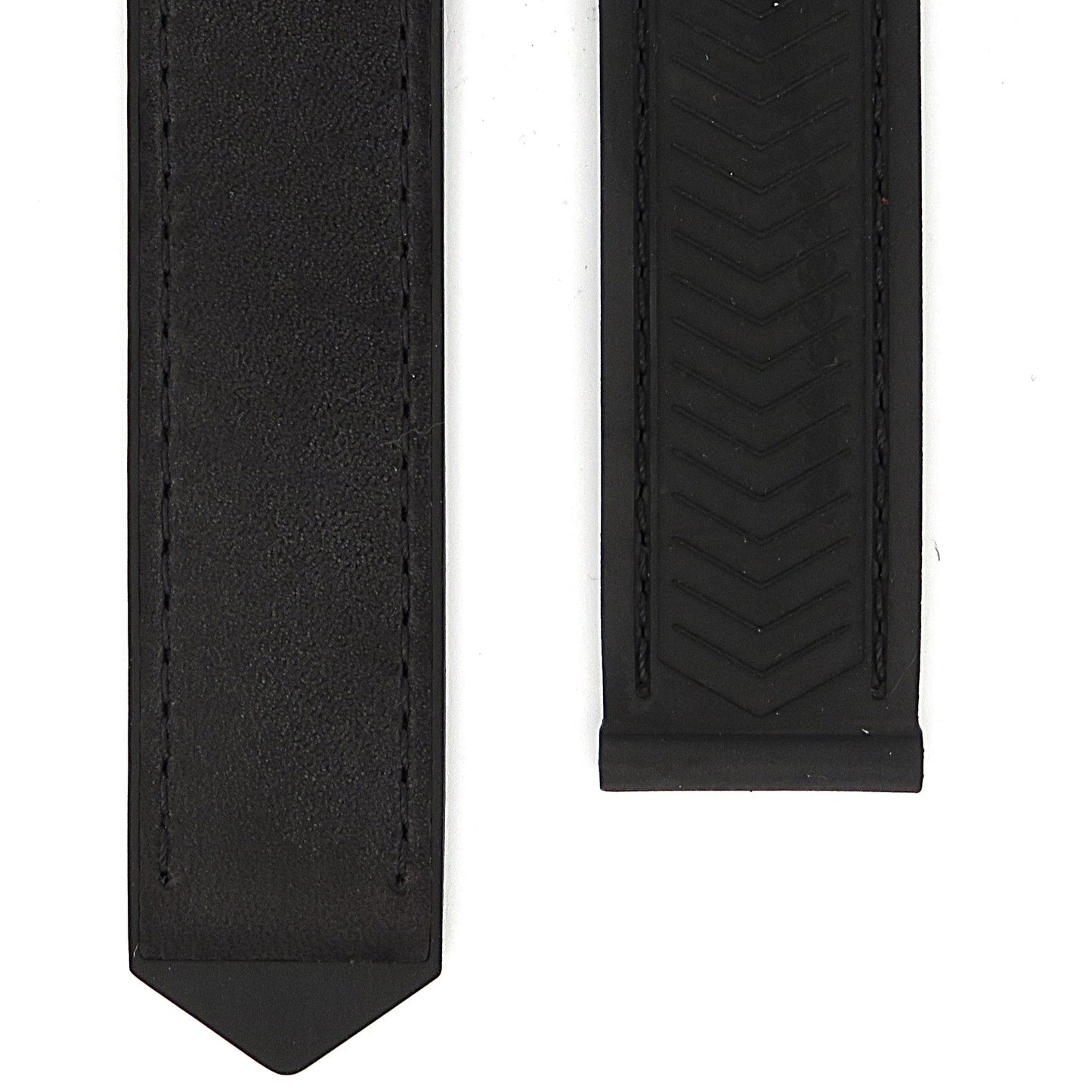 TAG Heuer Connected FT6245 SBR8A10 Black Rubber and Leather Strap 22mm - Genuine OEM