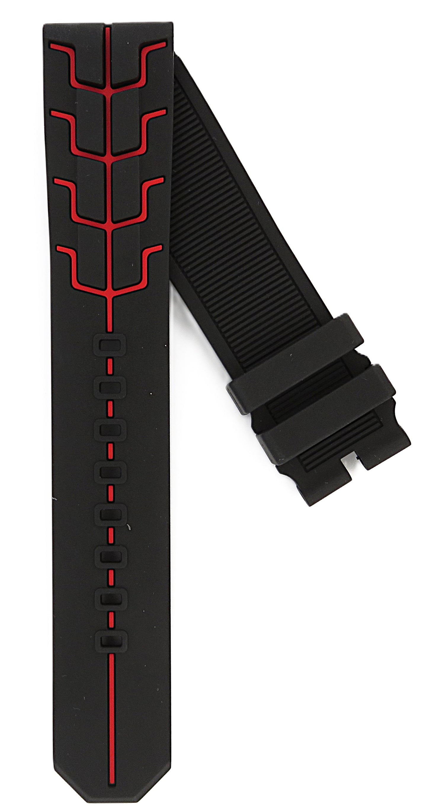 TAG Heuer Formula 1 FT8027 CAZ1019 Black and Red Rubber Strap 21.5mm - Genuine OEM