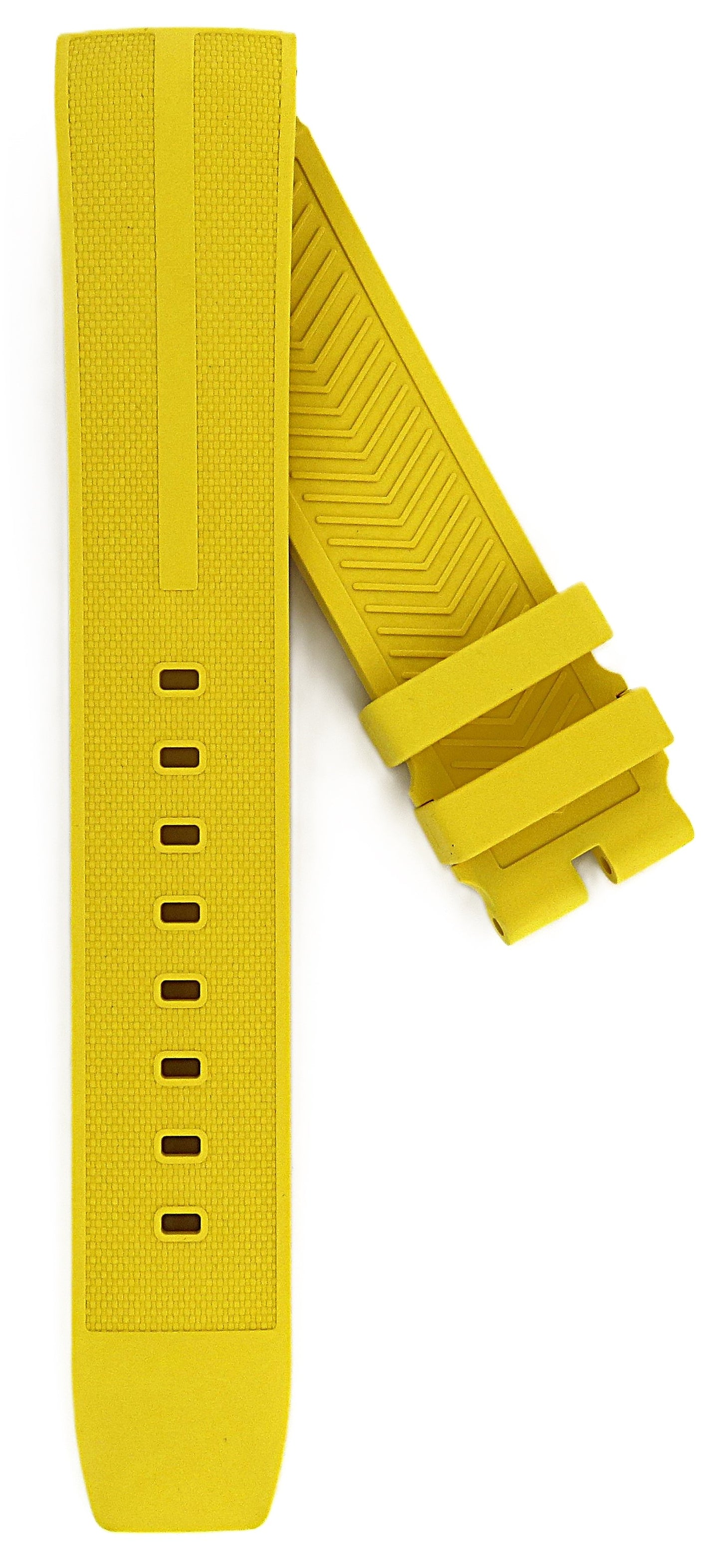 TAG Heuer Formula 1 FT8054 CAZ101AM Yellow Rubber Extra Long Strap 21.5mm - Genuine OEM