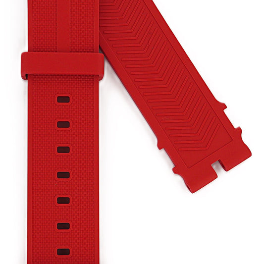 TAG Heuer Formula 1 FT8055 CAZ101AN Red Rubber Extra Long Strap 21.5mm - Genuine OEM