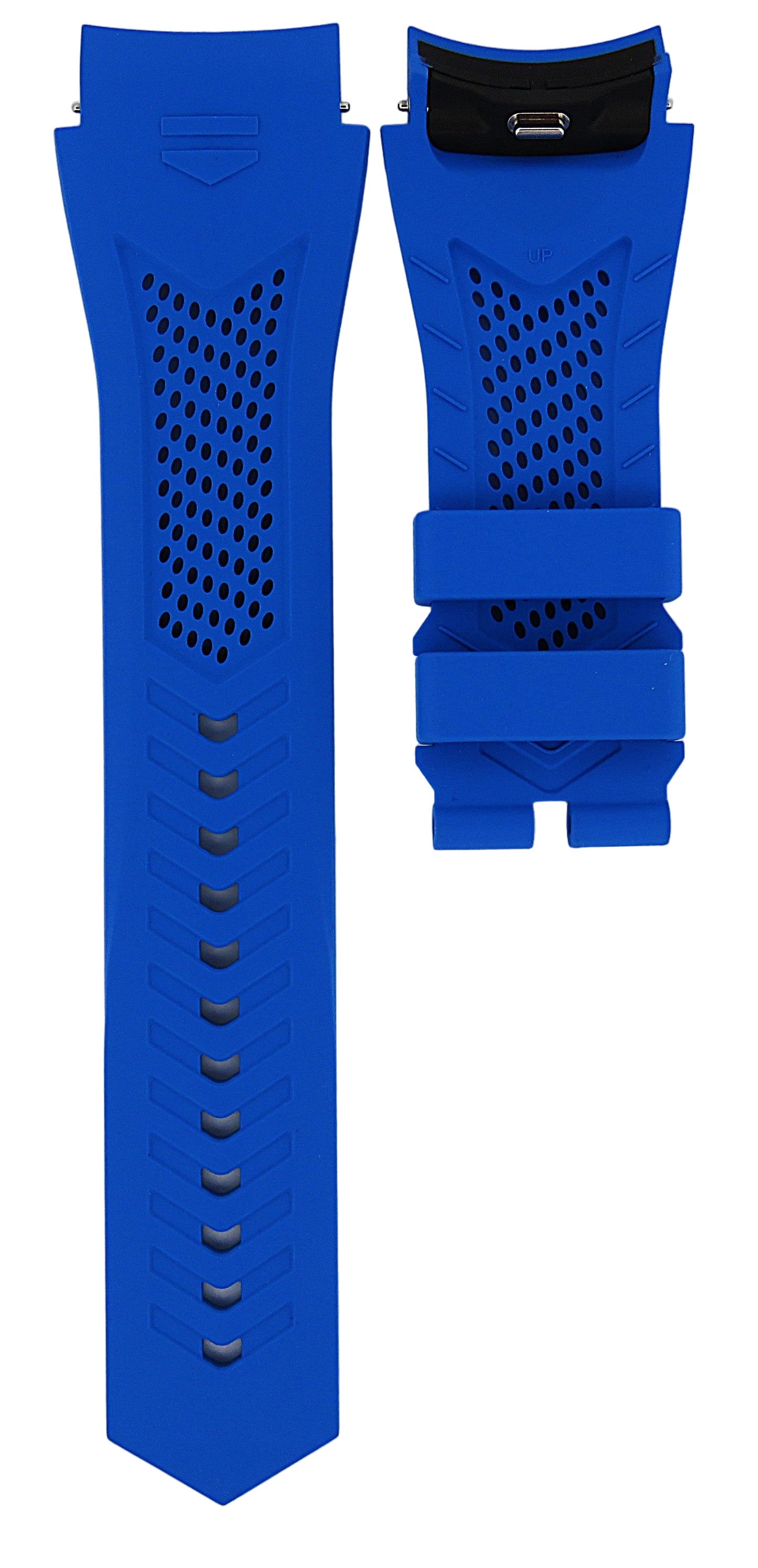 TAG Heuer Connected E5 FT8070 SBT8A10 Blue Rubber Strap 22mm - Genuine OEM