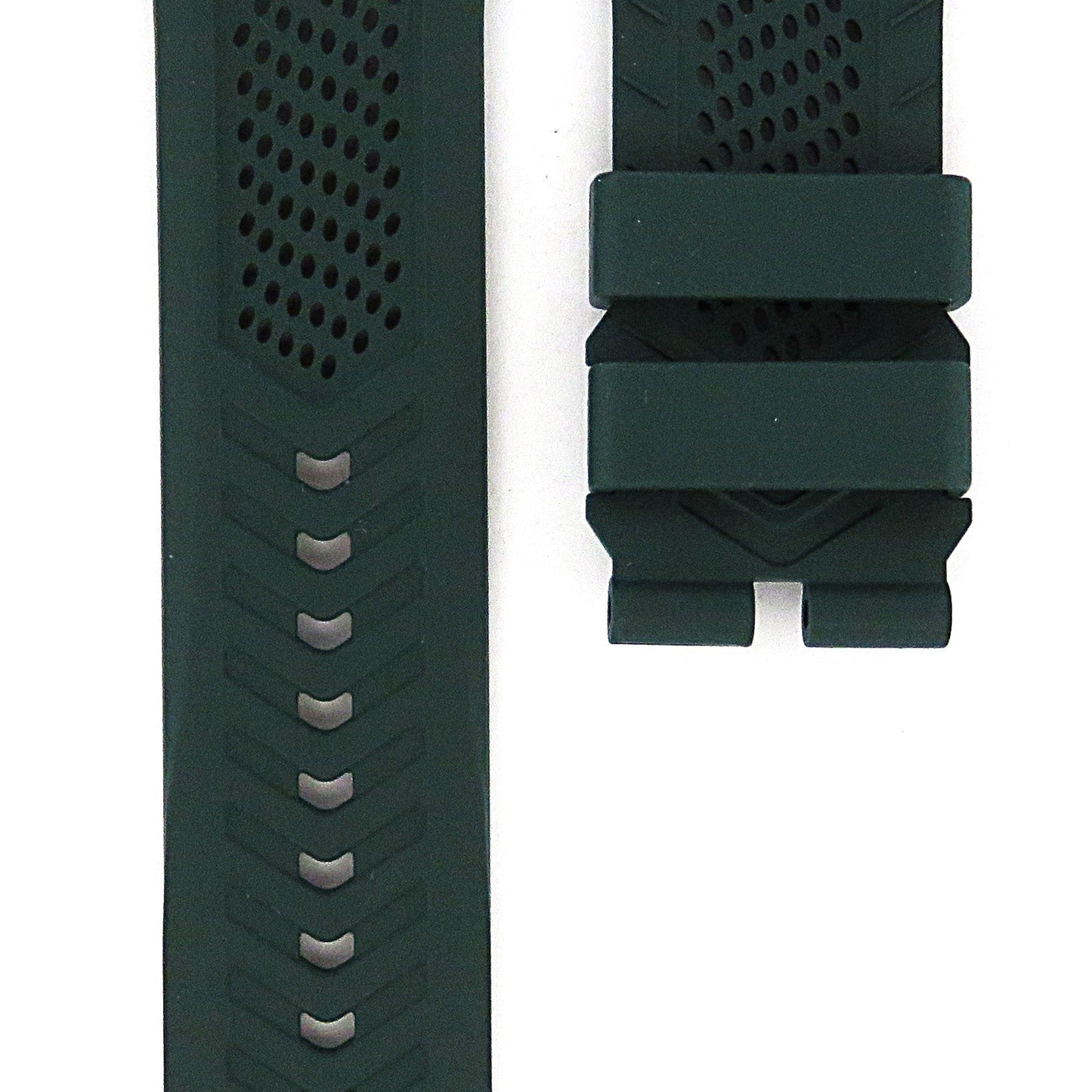 TAG Heuer Connected E5 FT8079 Green Rubber Strap 22mm - Genuine OEM