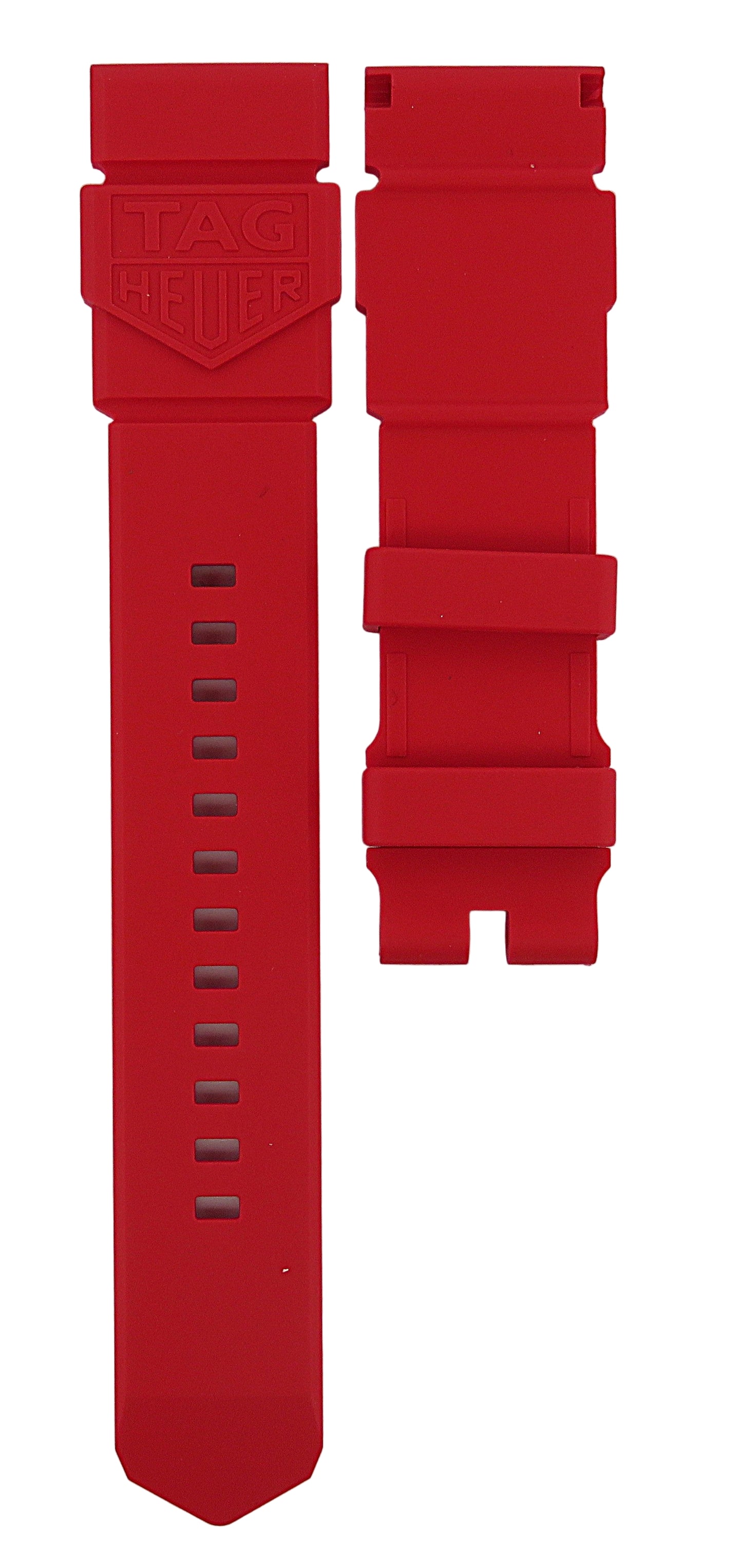 TAG Heuer Formula 1 FT8086 WBY1161 Red Rubber Strap 18.5mm - Genuine OEM