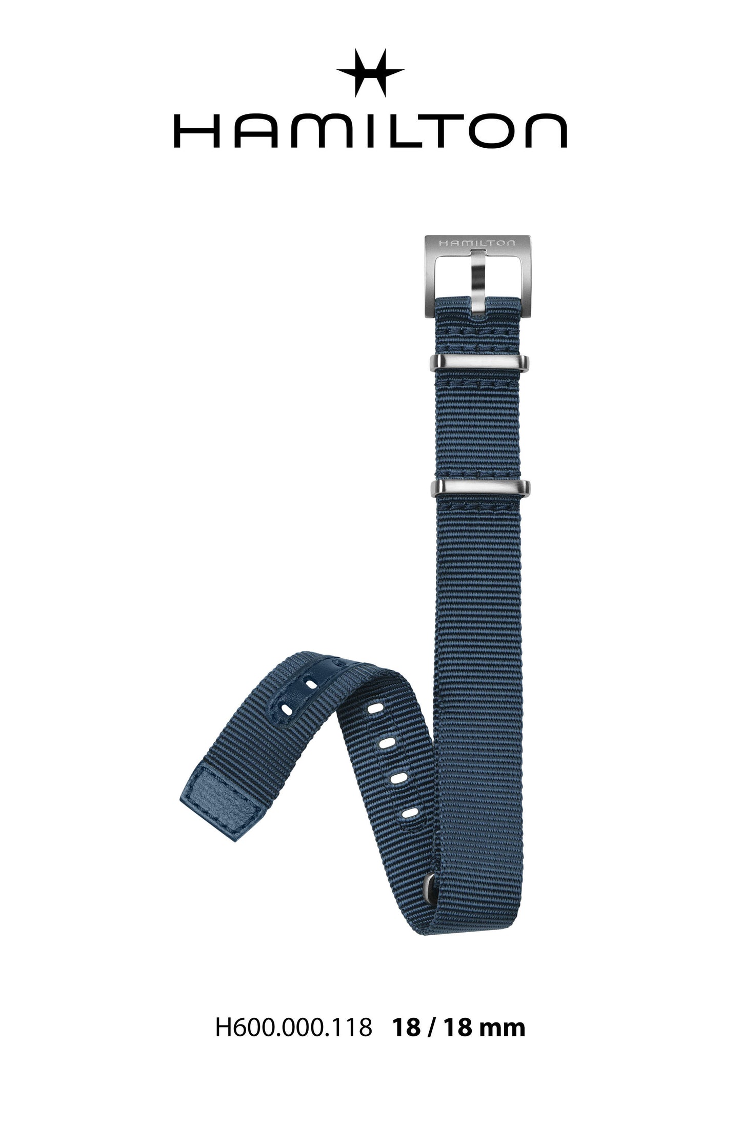 Hamilton Khaki Pilot Pio Textile Watch Strap 18-mm Ref H690.000.118 - Genuine OEM