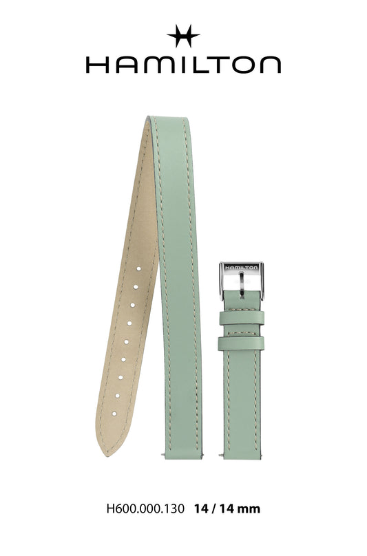 Hamilton Ardmore Leather-Green Watch Strap 14/12mm Ref H690.000.130 - Genuine OEM