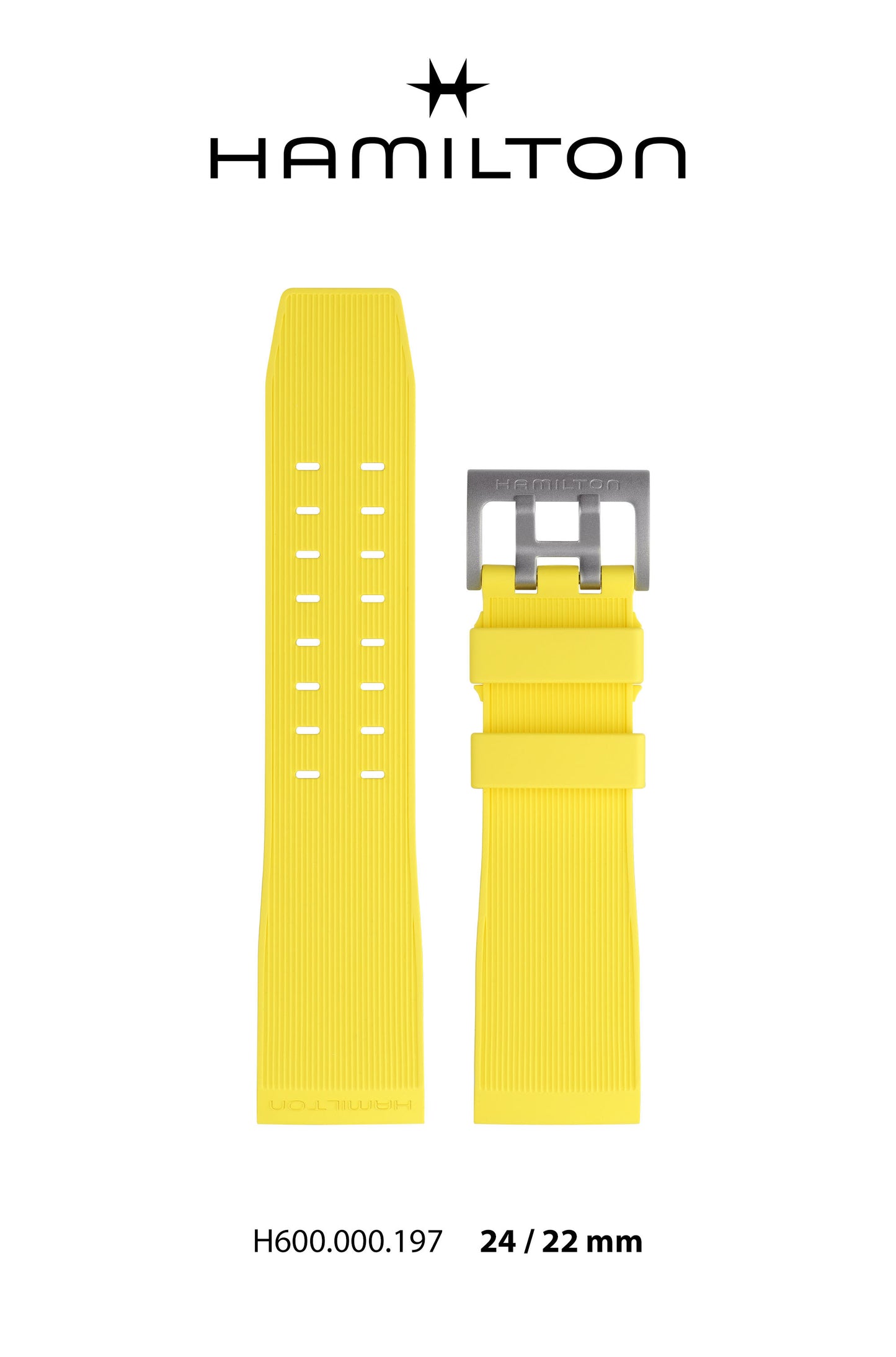 Hamilton Khaki Belowzero Rubber Watch Strap 24-mm Ref H690.000.197 - Genuine OEM