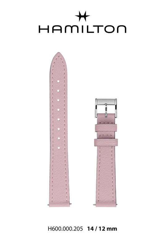 Hamilton Ardmore Leather-Pink Watch Strap 14/12mm Ref H690.000.205 - Genuine OEM