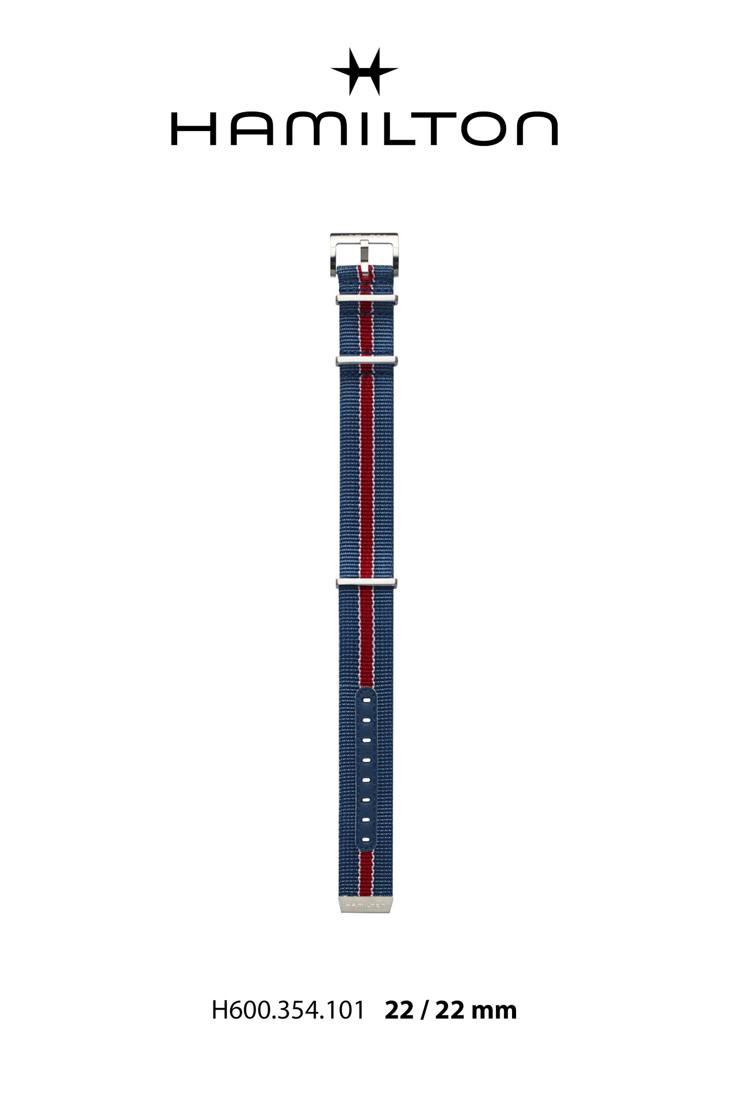 Hamilton PanEurop Textile Watch Strap 22-mm Ref H694.354.101 - Genuine OEM