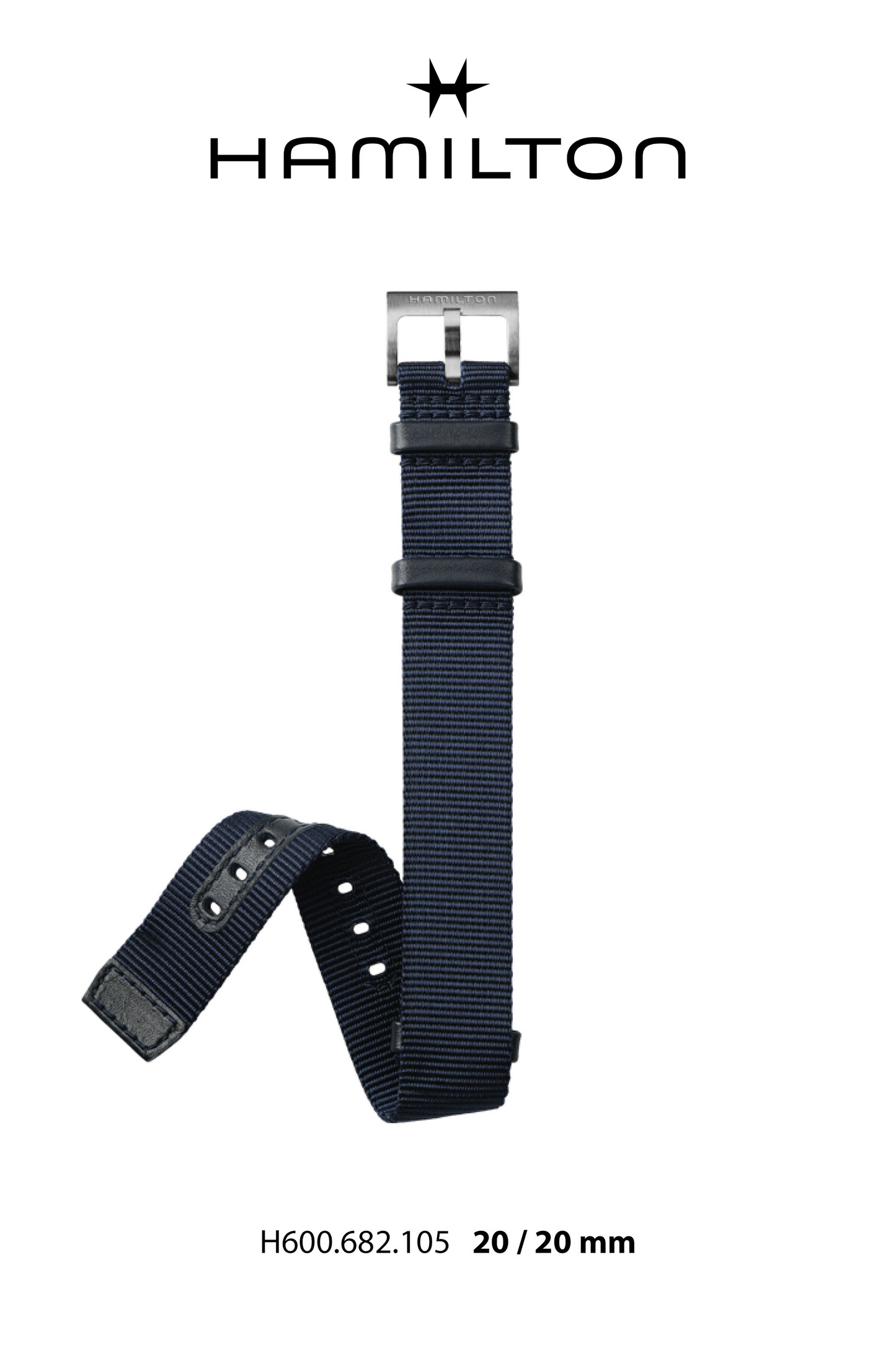 Hamilton Khaki Field Polyester Watch Strap 20-mm Ref H690.682.105 - Genuine OEM