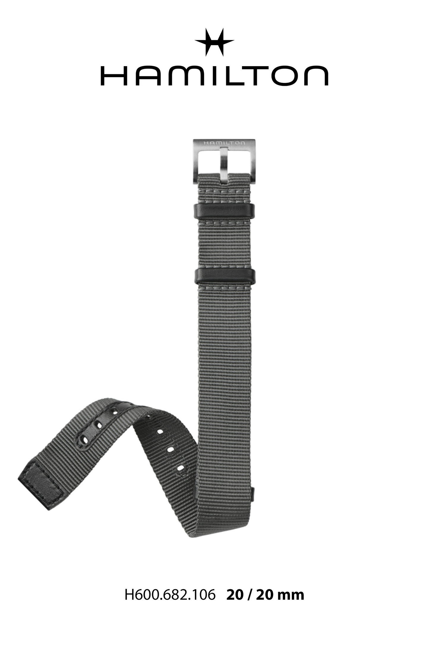Hamilton Khaki Expedition Polyester Watch Strap 20-mm Ref H690.682.106 - Genuine OEM