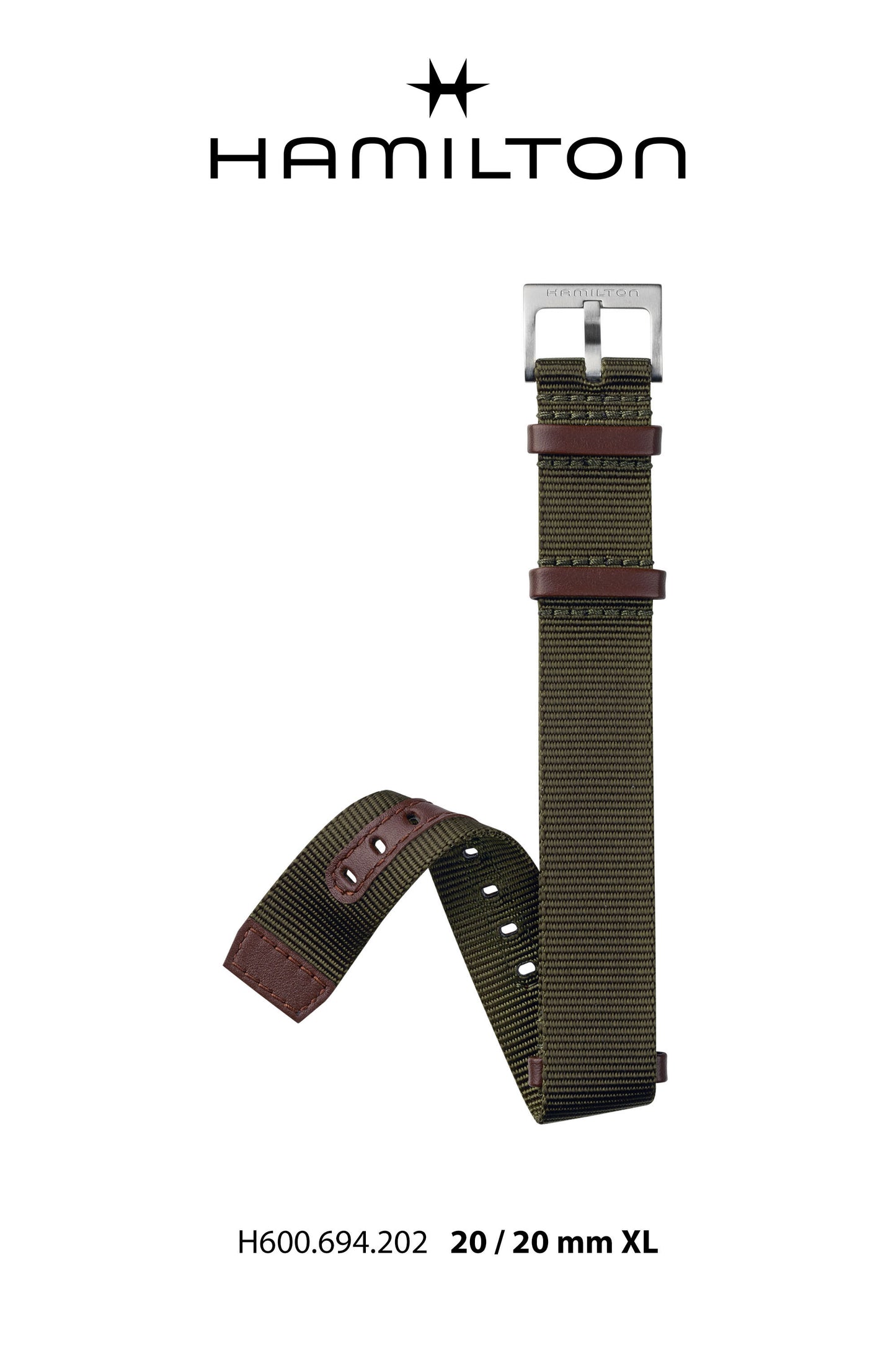 Hamilton Khaki Field Polyester Watch Strap 20-mm Ref H690.694.202 - Genuine OEM