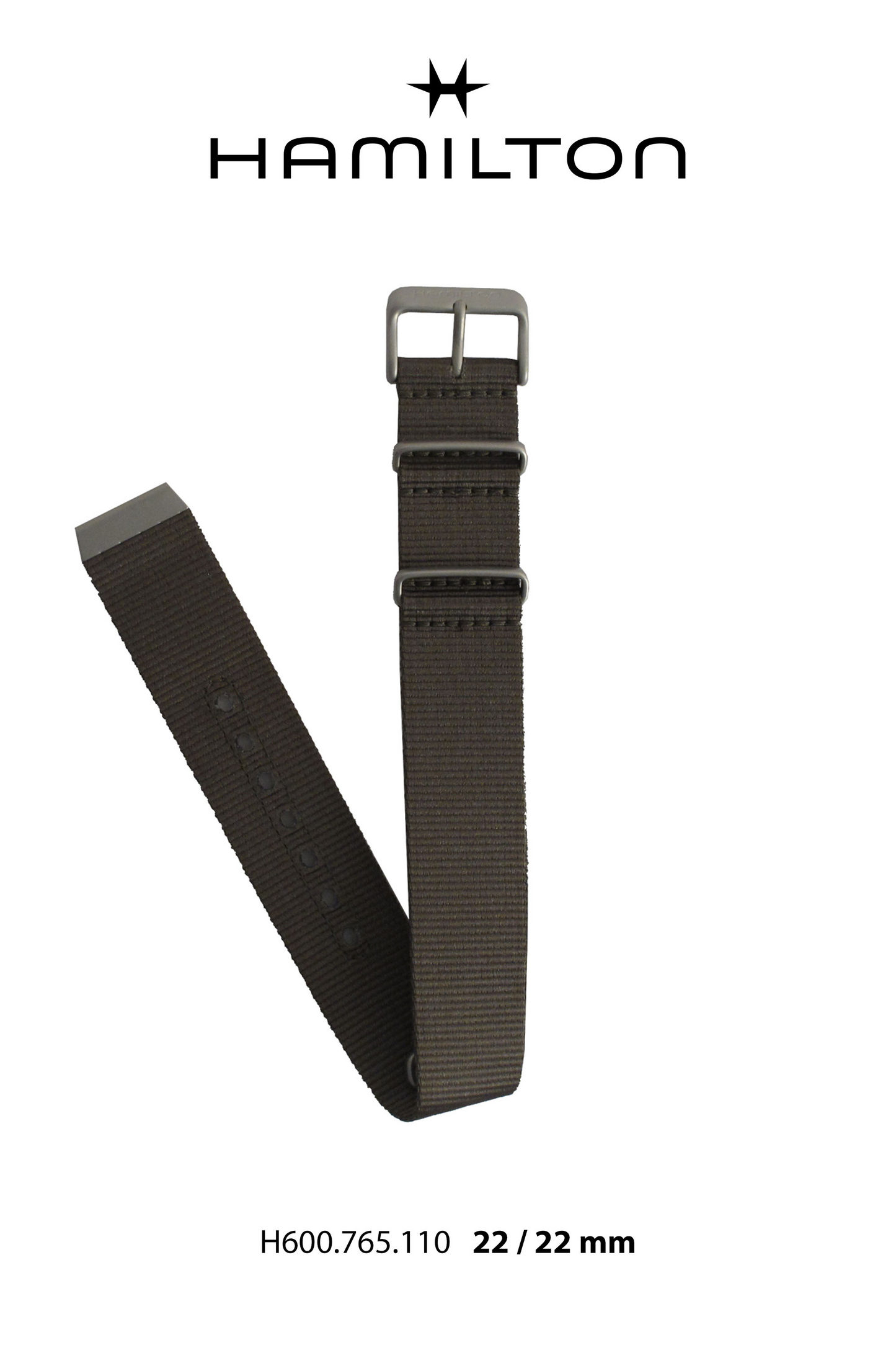 Hamilton Khaki Pilot Pio Textile Watch Strap 22-mm Ref H694.765.110 - Genuine OEM