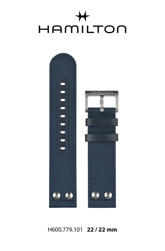 Hamilton Khaki Xwind Textile Watch Strap 22-mm Ref H694.779.101 - Genuine OEM