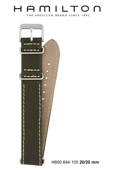 Hamilton Khaki King Textile Watch Strap 20-mm Ref H694.644.105 - Genuine OEM