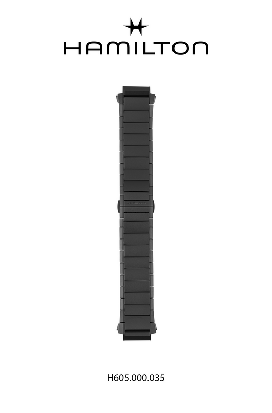 Hamilton Boulton Titanium - Black Watch Bracelet 21mm Ref H695.000.035- Genuine OEM