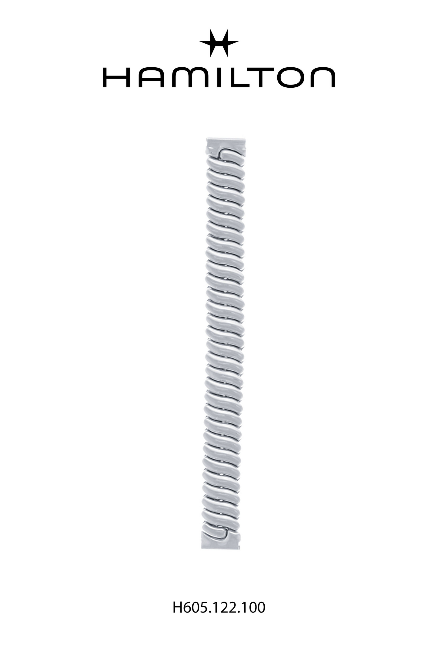 Hamilton Benton Steel Watch Bracelet 13mm Ref H695.122.100- Genuine OEM