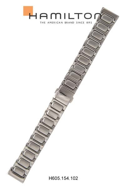 Hamilton Contour Steel Watch Bracelet 16mm Ref H605.154.102- Genuine OEM
