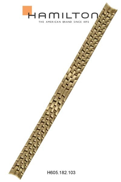 Hamilton Watch S Linwood Steel - Yellow Watch Bracelet 16mm Ref H695.182.103- Genuine OEM