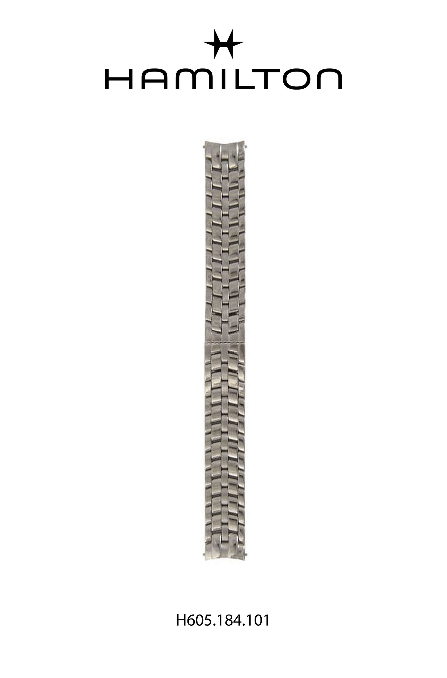 Hamilton Watch M Linwood Steel Watch Bracelet 16mm Ref H695.184.101- Genuine OEM