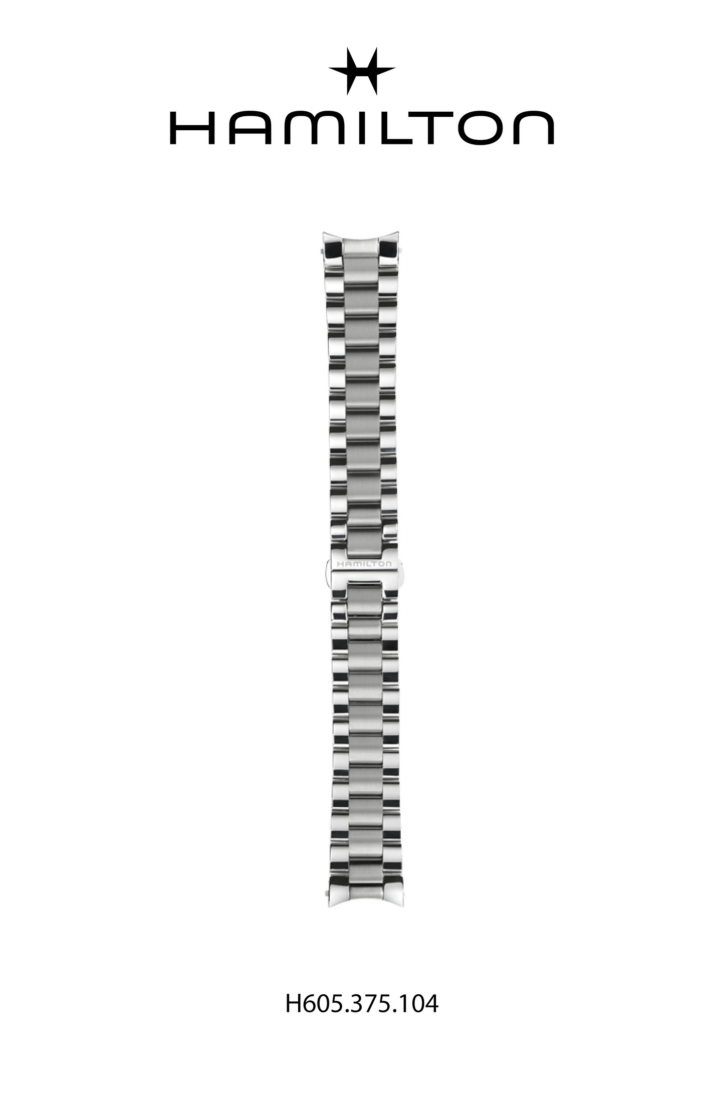 Hamilton JM Seaview Steel Watch Bracelet 22-mm Ref H695.375.104 - Genuine OEM